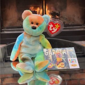ERROR - ‘95 - Ty - Garcia the Bear Beanie Baby & Trading Card